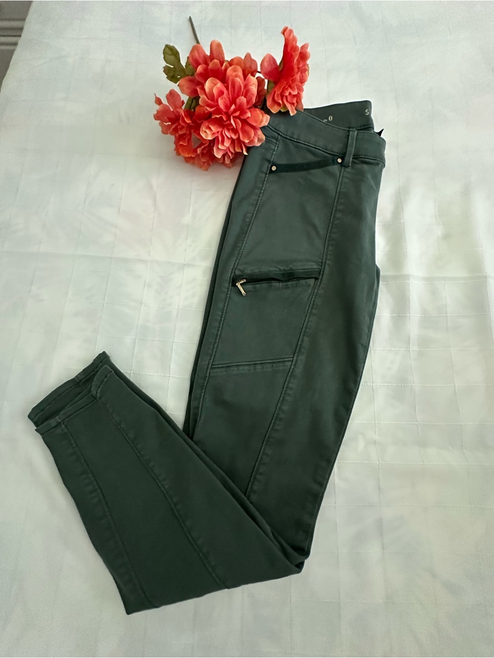 White House Black Market Army Green Skinny Jeans